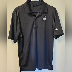 Pinehurst by Adidas Polo Shirt Black Short Sleeve Men's Medium